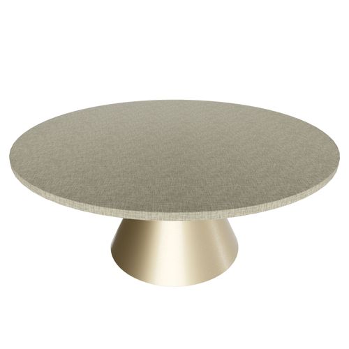Artù Brass - Table De Salle  Ronde ⌀ 120 Cm En Bois Stratifié gris Texturé