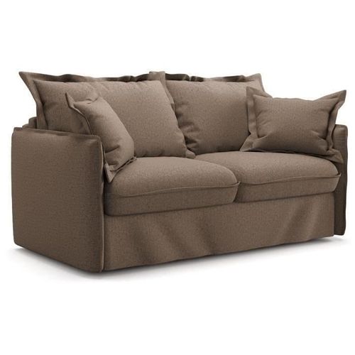 Canapé Convertible Express - 3 Places - Mykonos - Tissu Como 5 Antelope - 185 X 104 X 90 Cm