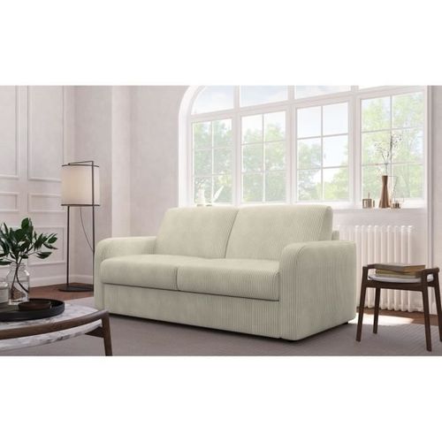 Canapé Convertible Express - 3 Places - Tom - Tissu Lincoln 3 - 185 X 100 X 87 Cm -