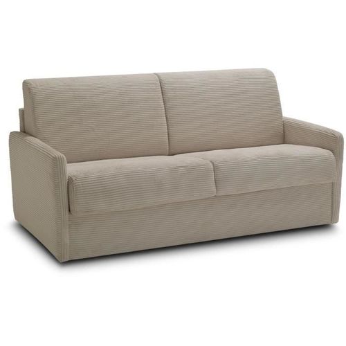 Canapé Convertible Express - 3 Places - Lincoln - Tissu Beige - 175 X 100 X 87 Cm -