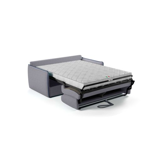 Canapé 3 Places Maxi Mod. Lia Convertible Avec Ouverture Express En Tissu Bronx Gris Clair