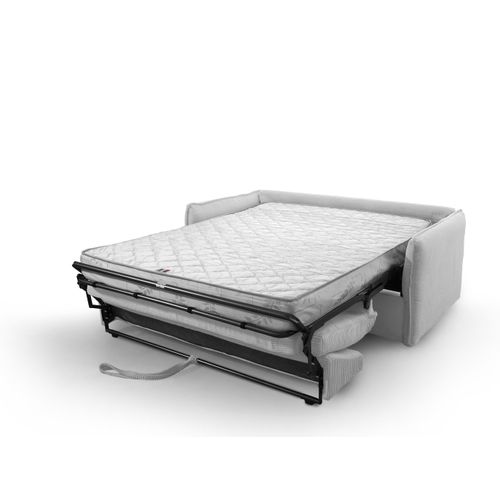 Canapé 3 Places Maxi Mod. Milva Convertible Avec Ouverture Express En Tissu Lincoln 86 Gris Clair