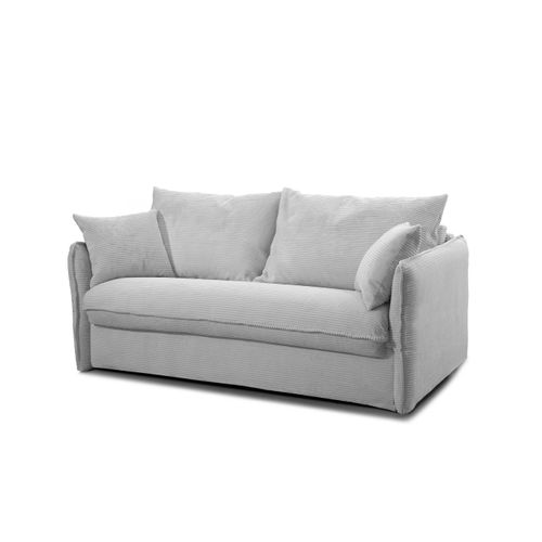 Canapé 3 Places Maxi Mod. Milva Convertible Avec Ouverture Express En Tissu Lincoln 86 Gris Clair