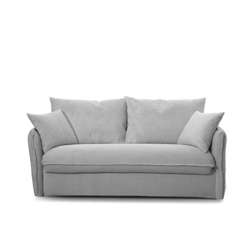 Canapé 3 Places Maxi Mod. Milva Convertible Avec Ouverture Express En Tissu Lincoln 86 Gris Clair
