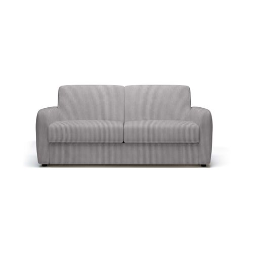 Canapé 3 Places Maxi Mod. Teresa Convertible Avec Ouverture Express En Tissu Lin. 86 Gris Clair