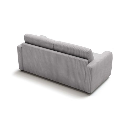 Canapé 3 Places Maxi Mod. Teresa Convertible Avec Ouverture Express En Tissu Lin. 86 Gris Clair