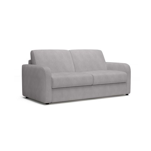 Canapé 3 Places Maxi Mod. Teresa Convertible Avec Ouverture Express En Tissu Lin. 86 Gris Clair