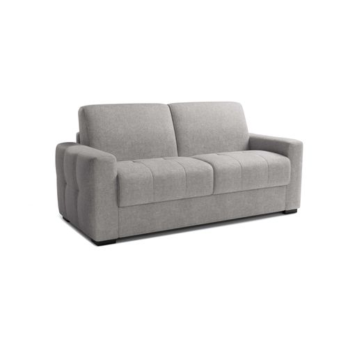Canapé 3 Places Mod. Elisa Convertible Ouverture Express En Tissu P. Harmony Gris Mat. H 22 Cm