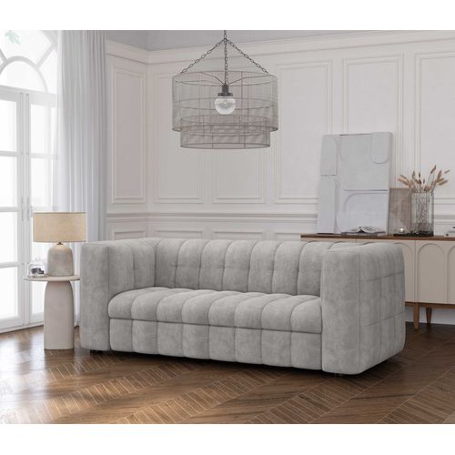 Canapé 3 Places Mod. Camilla Convertible Avec Ouverture Express En Tissu Perfect Harmony 80 Gris