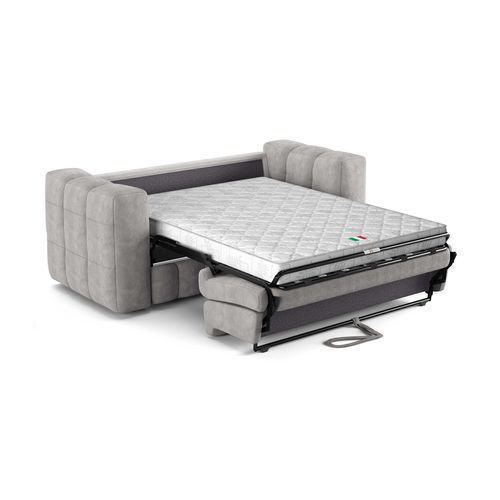 Canapé 3 Places Mod. Camilla Convertible Avec Ouverture Express En Tissu Perfect Harmony 80 Gris