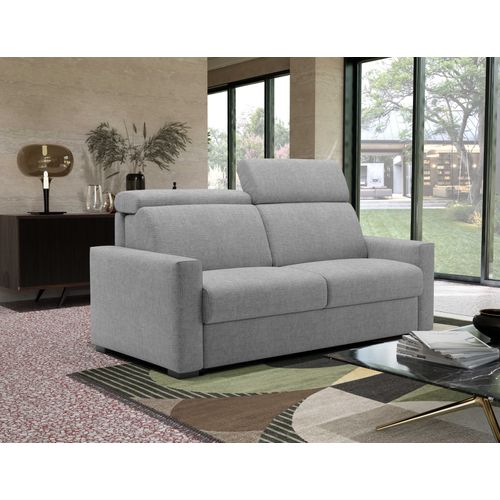 Canapé 3 Places Mod. Bianca Convertible Avec Ouverture Express En Tissu Perfect Harmony 82 Gris