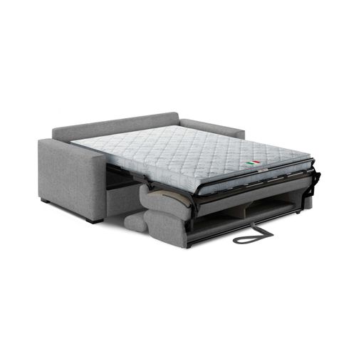 Canapé 3 Places Mod. Bianca Convertible Avec Ouverture Express En Tissu Perfect Harmony 82 Gris