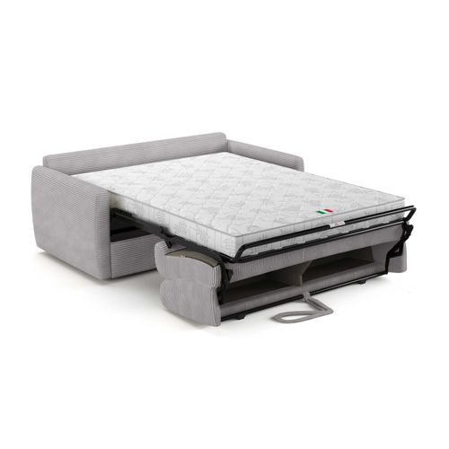 Canapé 3 Places Maxi Mod. Perla Convertible Avec Ouverture Express En Tissu Lincoln 86 Gris Clair