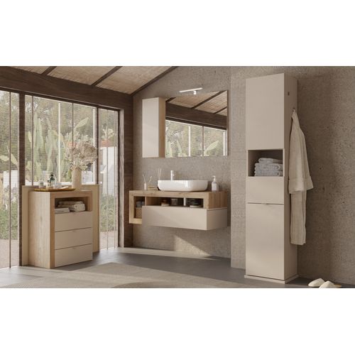 Commode Bicolore : Chêne De Cadix Et Cachemire - Beige