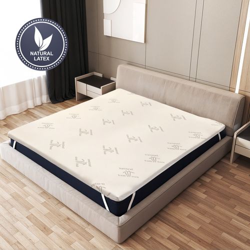 Surmatelas Latex Naturel 180x190 - Bambou Respirant, Déhoussable