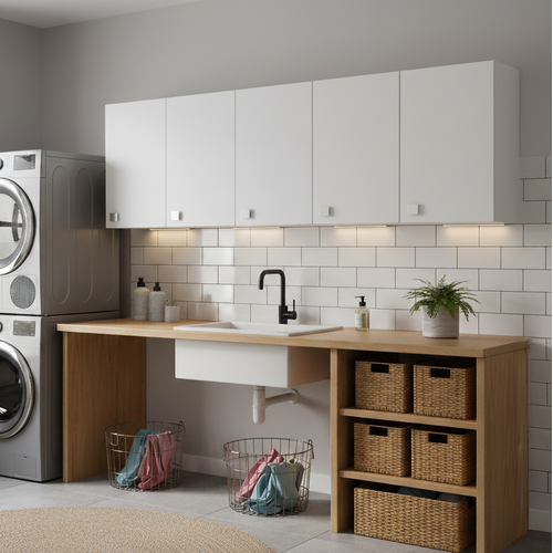 The White Stone Armoire Murale 1 Porte Blanc Frêne