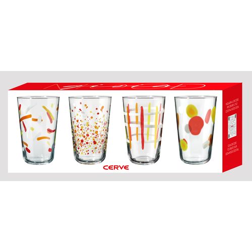 Boite De 4 Gobelets Gioia 40 Cl En Verre