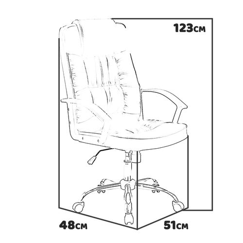 Fauteuil De Bureau Melinda En Pu - Noir