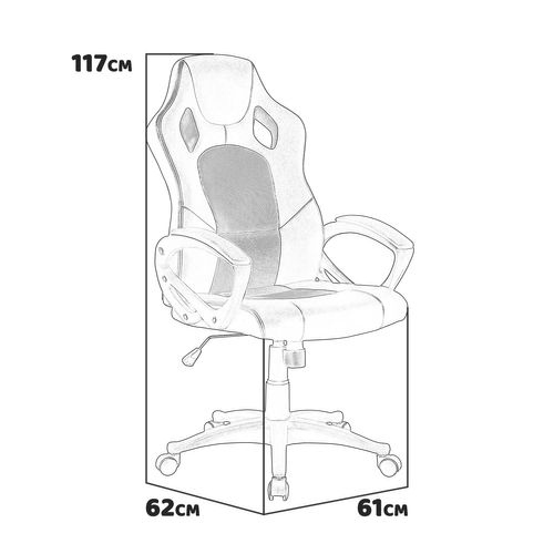 Silverstone - Chaise De Jeu/gaming En Pu + Pl E Nylon