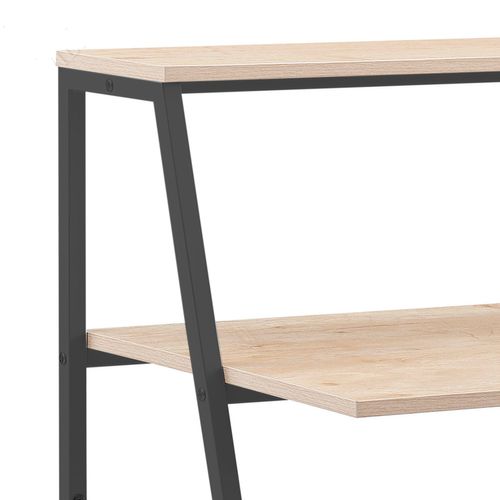 Lenny - Bureau En Bois Et Métal Avec Étagère - 80x48x104 Cm