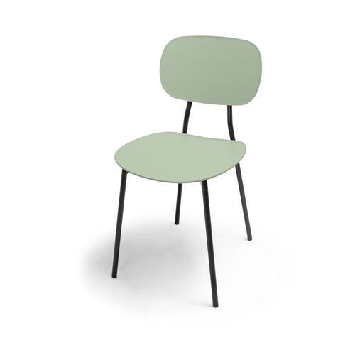 Fabriano - Lot De 4 Chaises Design En Métal Et Pp