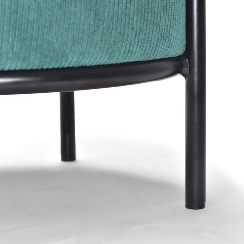 Bonn Velvet - Pouf Rond En Velours Côtelé