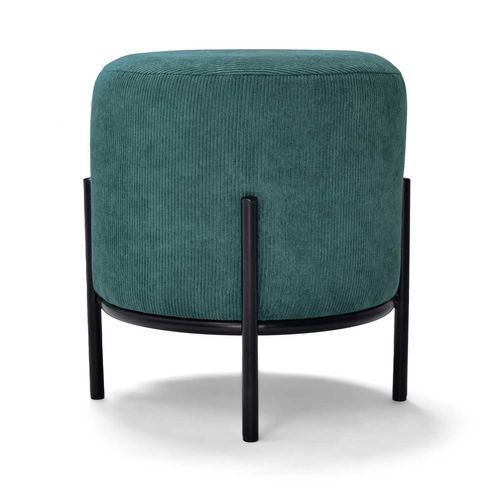 Bonn Velvet - Pouf Rond En Velours Côtelé