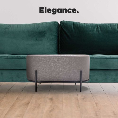 Lipsia Letherette - Pouf Ovale En Similcuir