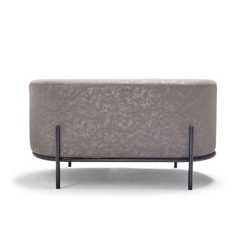 Lipsia Letherette - Pouf Ovale En Similcuir