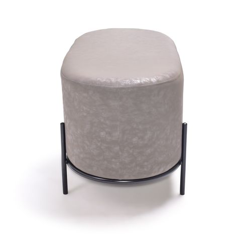 Lipsia Letherette - Pouf Ovale En Similcuir