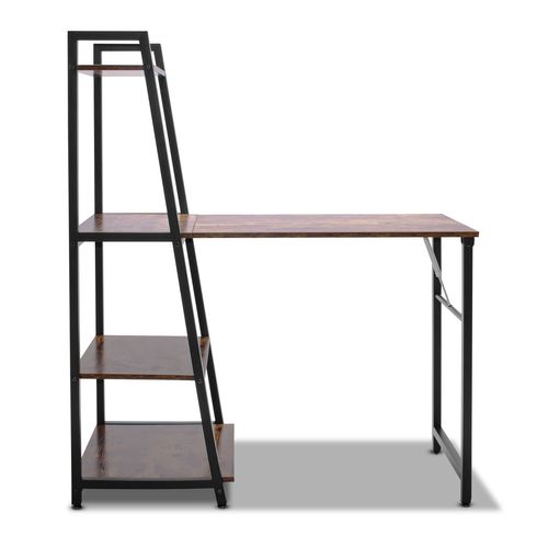 Bimyo - Bureau Pliant Avec Bibliothèque Peu Encombrante 50x41xh128 Cm De Style Industriel