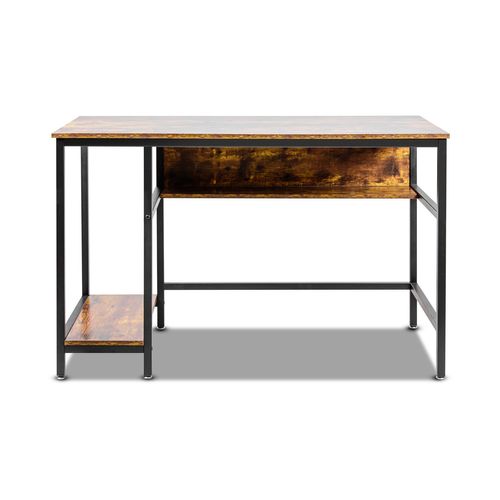Hanami - Bureau De Style Industriel Avec Étagères De Rangements, 120x60xh75 Cm