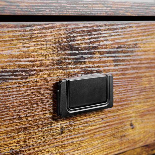 Otari - Bureau De Style Industriel Avec Tiroir Et Étagère De Rangements, 110x50xh76 Cm