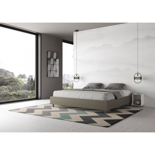 Lit Sans Sommier Rembourré 180x210 Similicuir Cappuccino Azelia