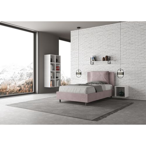 Lit 1 Place Et Demi Sans Sommier Rembourré 120x190 Microfibre Lilas Antea