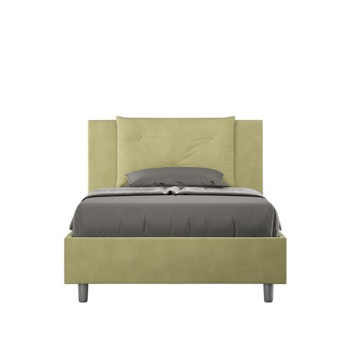 Lit 1 Place Et Demi Sans Sommier Rembourré 120x190 Microfibre Vert Appia