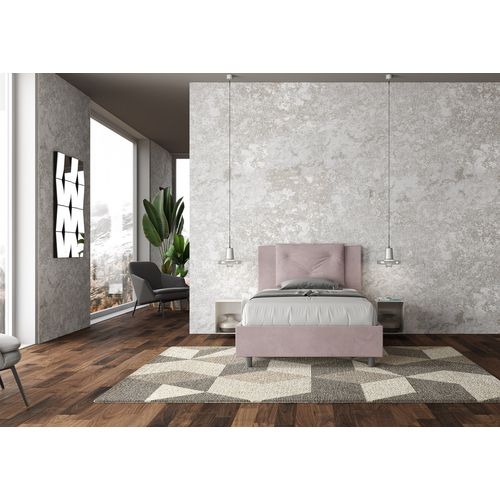 Lit 1 Place Et Demi Sans Sommier Rembourré 120x210 Microfibre Lilas Appia