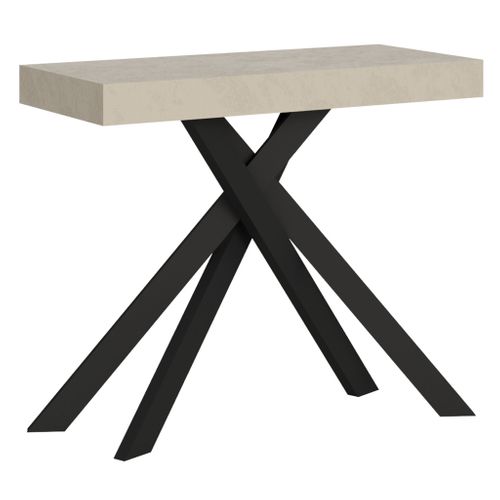 Console Extensible 90x40/300 Cm Krack Cachemire Pieds Anthracite