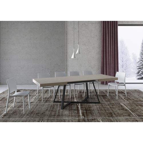 Table Extensible 90x160/420 Cm Booster Cachemire Pieds Anthracite