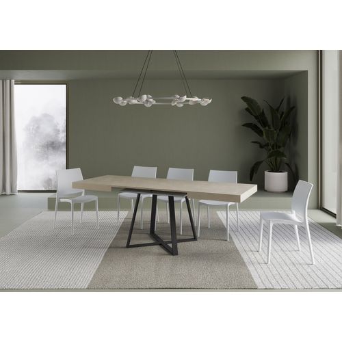 Table Extensible 90x120/224 Cm Abbraccio Cachemire Pieds Anthracite