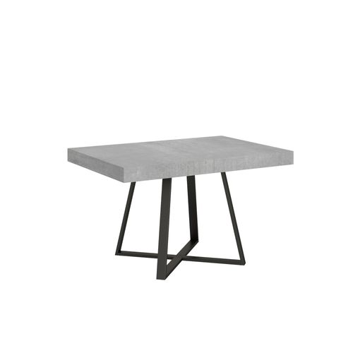 Table Extensible 90x130/234 Cm Abbraccio Gris Béton Pieds Anthracite