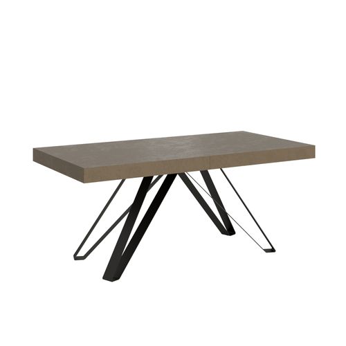 Table Extensible 90x180/284 Cm Terium Taupe Pieds Anthracite
