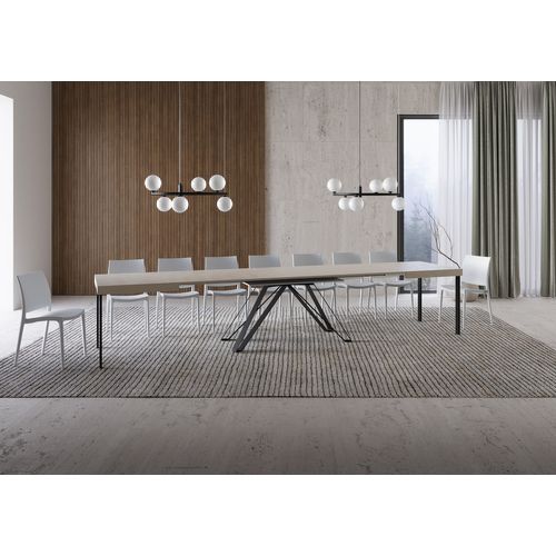 Table Extensible 90x160/420 Cm Terium Cachemire Pieds Anthracite