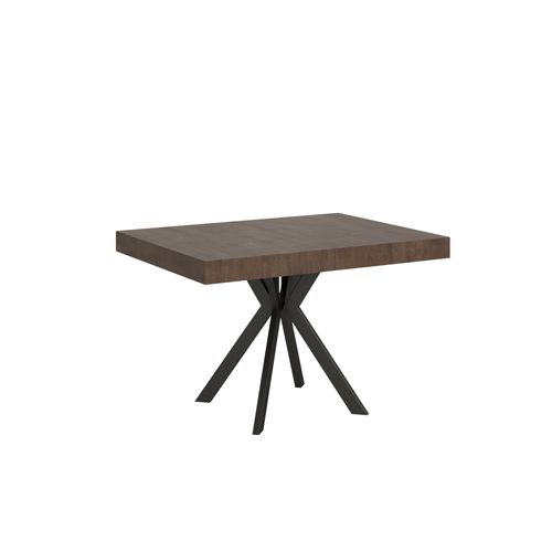 Table Extensible 90x120/224 Cm Dolcezza Noyer Pieds Anthracite