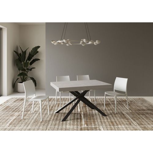Table Extensible 80x140/224 Cm Karida Cachemire Pieds Anthracite