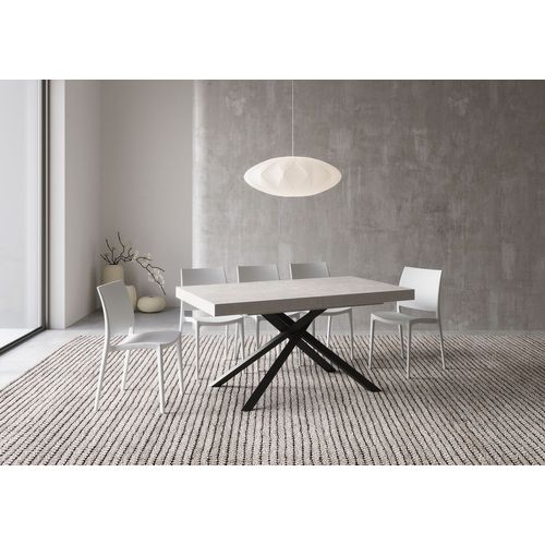 Table Extensible 80x160/244 Cm Karida Cachemire Pieds Anthracite
