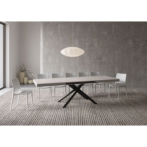 Table Extensible 80x160/244 Cm Karida Cachemire Pieds Anthracite