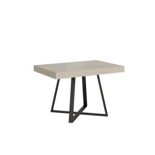 Table Extensible 80x120/204 Cm Abbraccio Cachemire Pieds Anthracite
