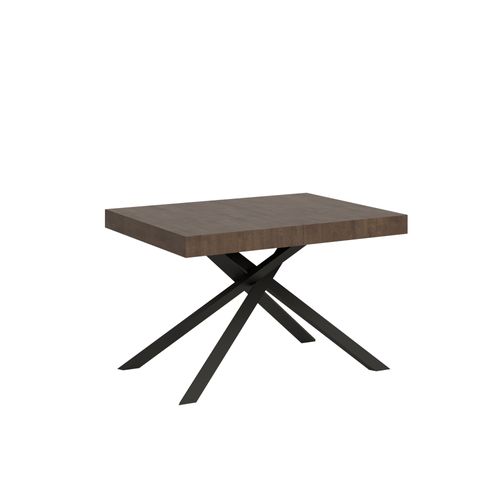 Table Extensible 90x130/234 Cm Karida Noyer Pieds Anthracite