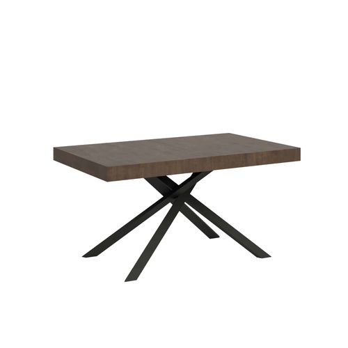 Table Extensible 90x140/244 Cm Karida Noyer Pieds Anthracite